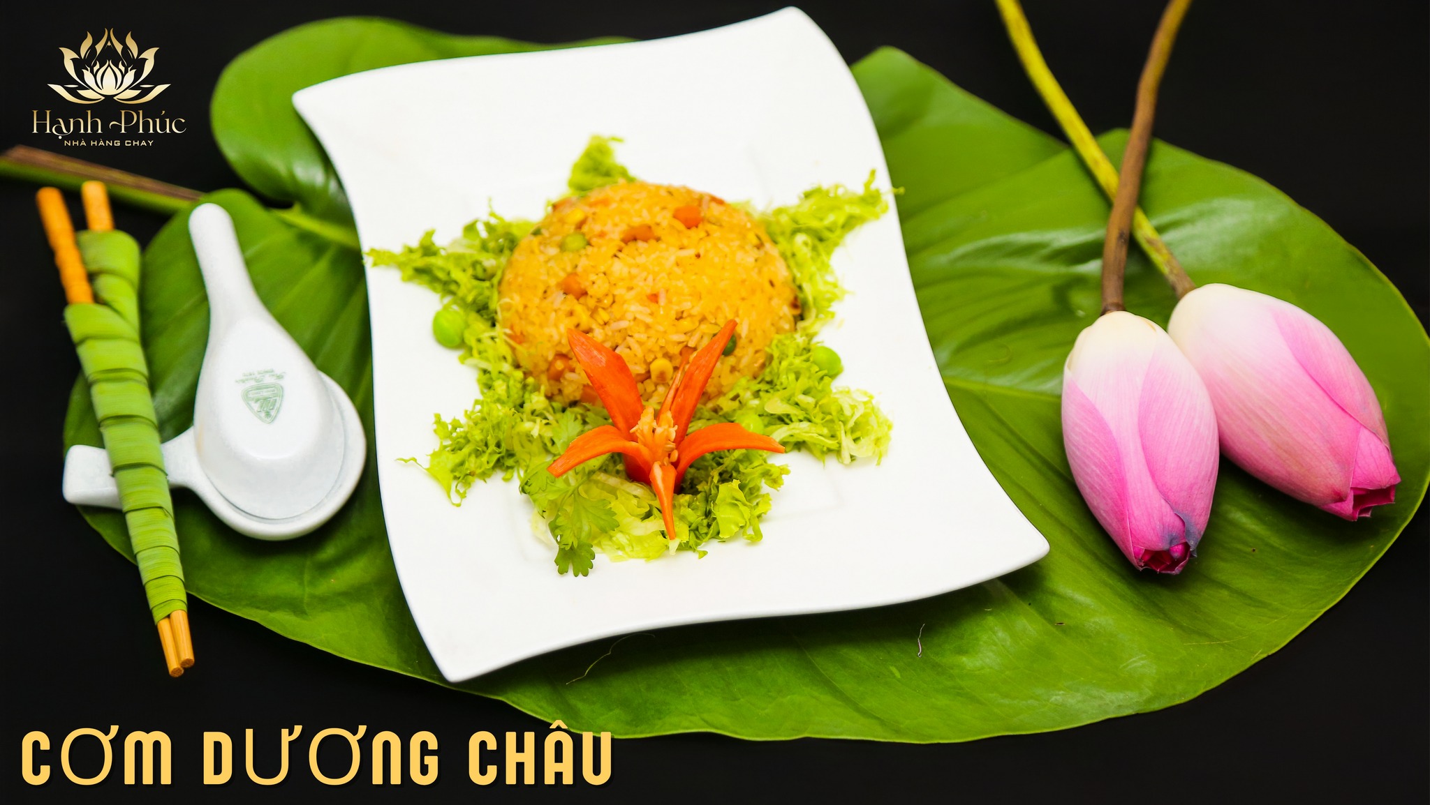 Không gian và thực đơn tiệc chay sang trọng tại Long Thành